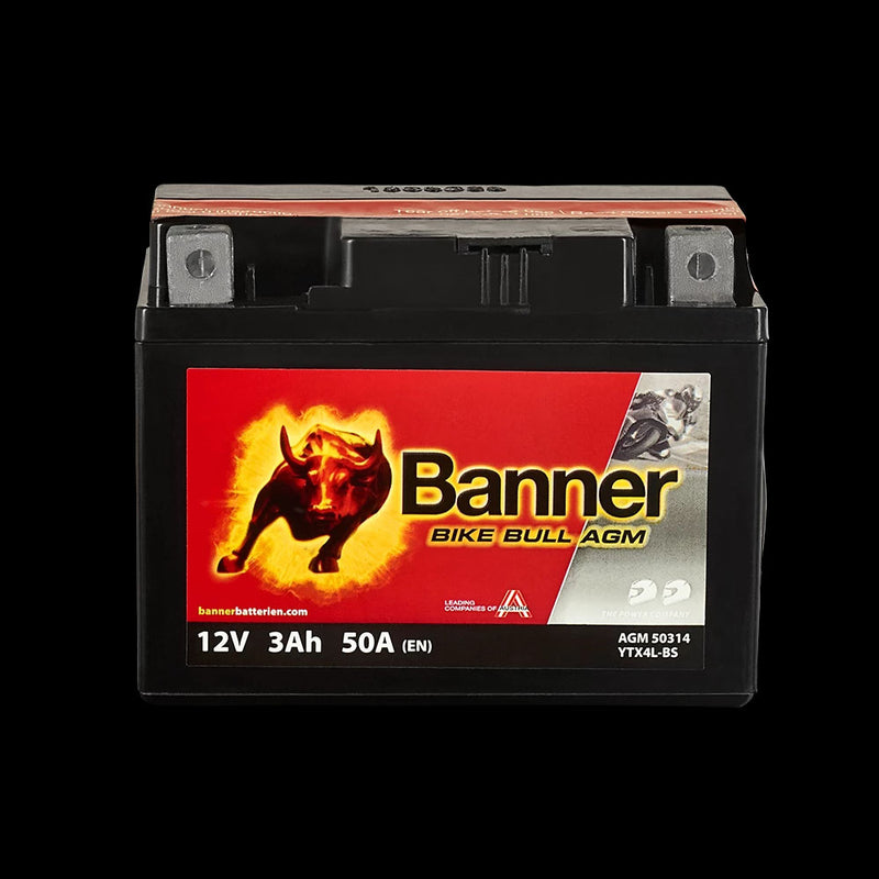 Banner MC Batteri AGM YT4L-BS 12V 3Ah