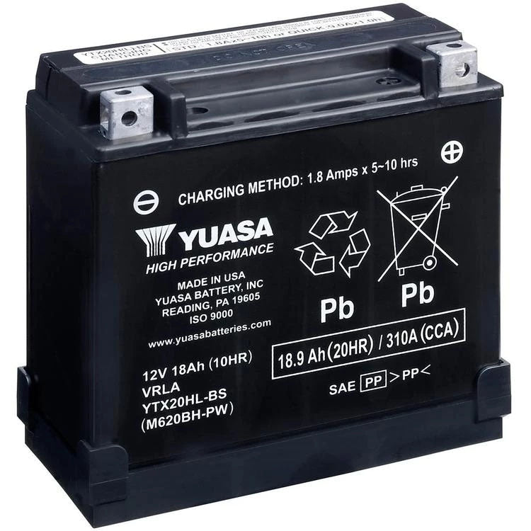 Yuasa MC Batteri YTX20HL-BS Hög Effekt AGM 12v 18,9 Ah