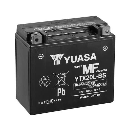 Yuasa MC Batteri YTX20L-BS MF AGM 12v 18,9 Ah